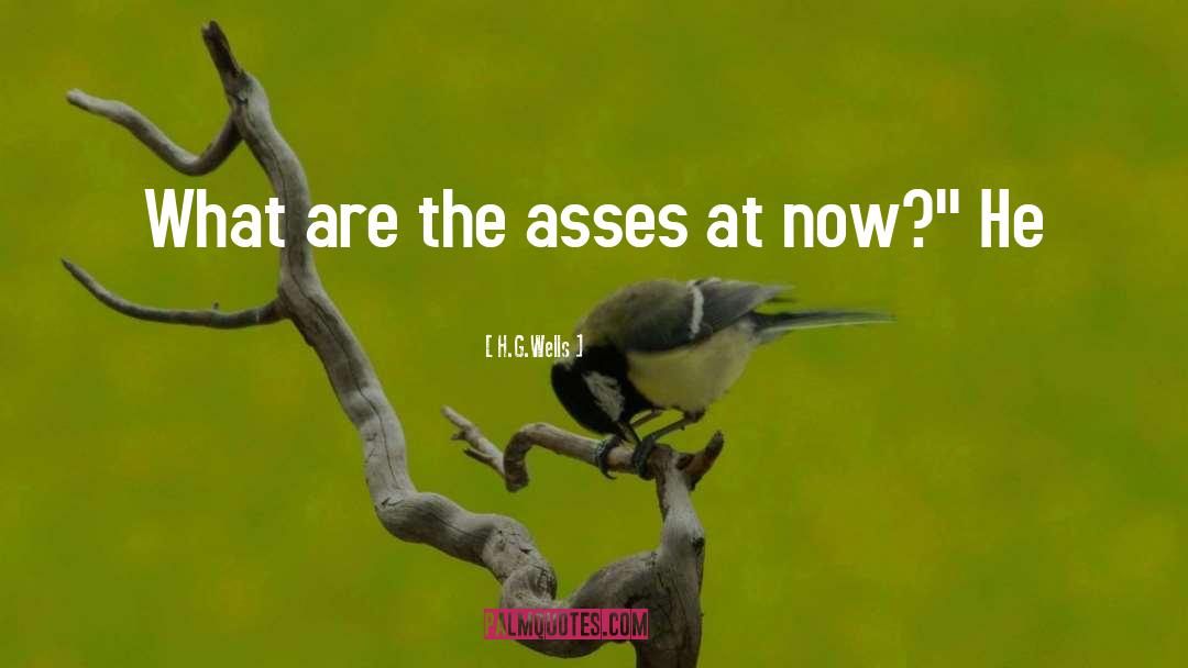 H.G.Wells Quotes: What are the asses at