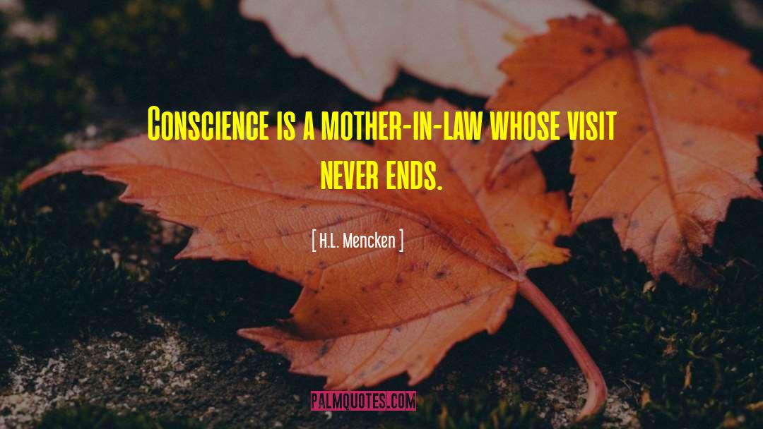 H.L. Mencken Quotes: Conscience is a mother-in-law whose