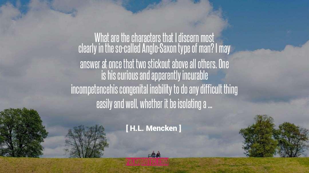 H.L. Mencken Quotes: What are the characters that