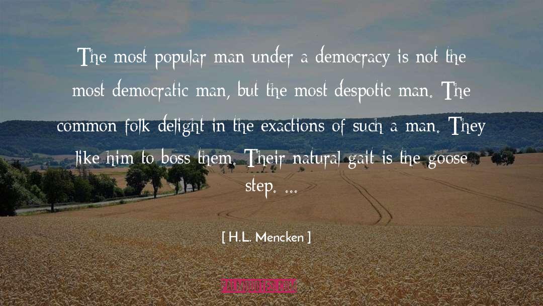 H.L. Mencken Quotes: The most popular man under