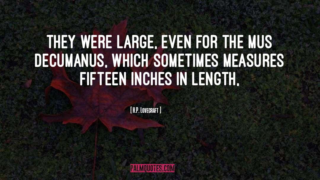 H.P. Lovecraft Quotes: They were large, even for