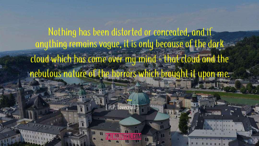 H.P. Lovecraft Quotes: Nothing has been distorted or