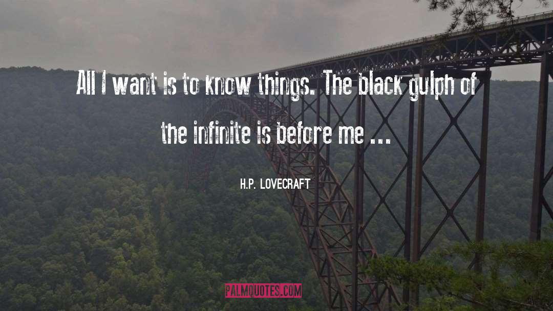 H.P. Lovecraft Quotes: All I want is to