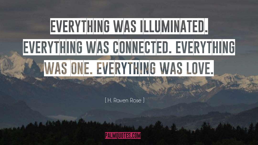 H. Raven Rose Quotes: Everything was illuminated. Everything was