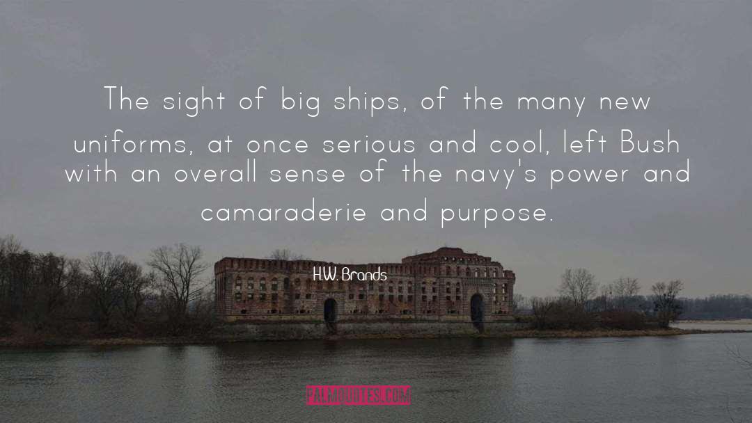 H.W. Brands Quotes: The sight of big ships,