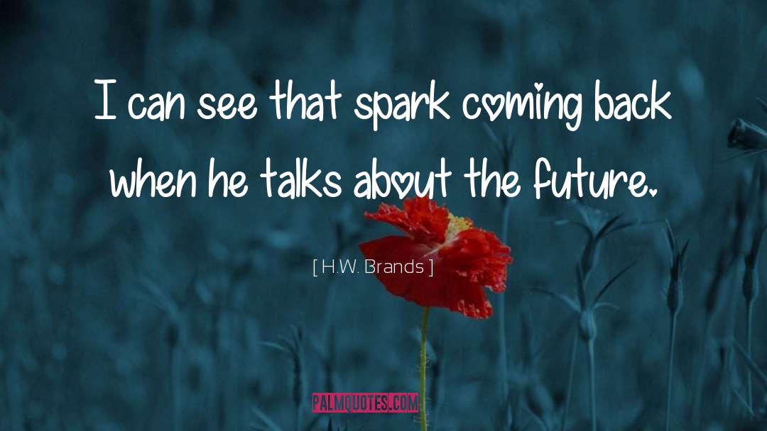 H.W. Brands Quotes: I can see that spark