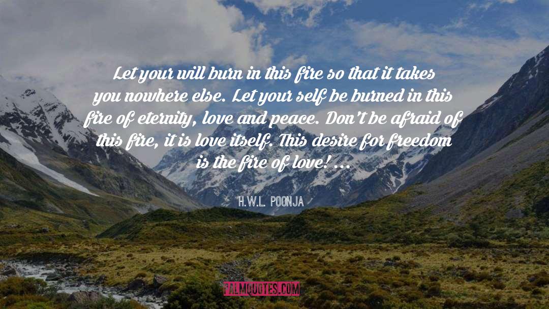 H.W.L. Poonja Quotes: Let your will burn in