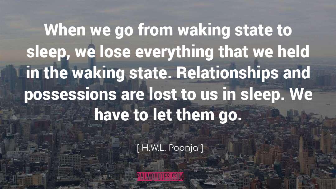 H.W.L. Poonja Quotes: When we go from waking