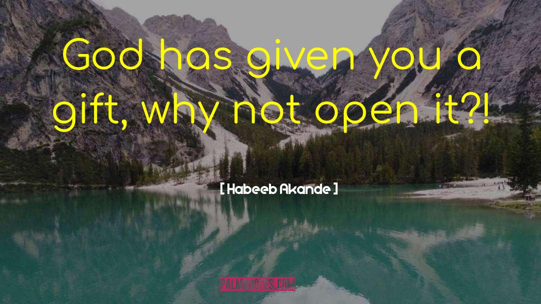 Habeeb Akande Quotes: God has given you a