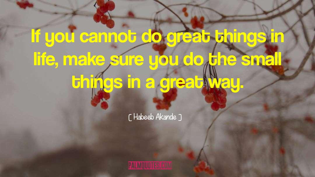 Habeeb Akande Quotes: If you cannot do great