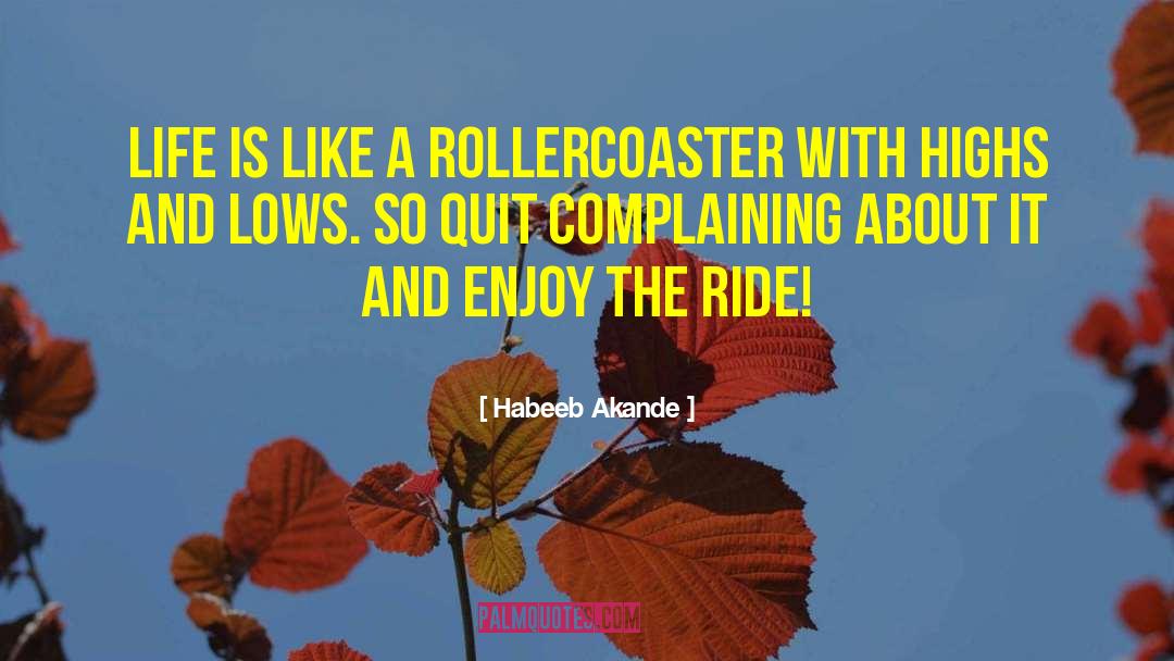 Habeeb Akande Quotes: Life is like a rollercoaster