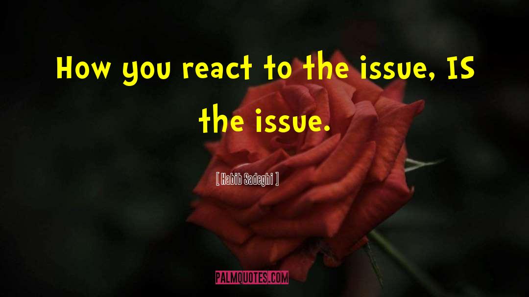 Habib Sadeghi Quotes: How you react to the