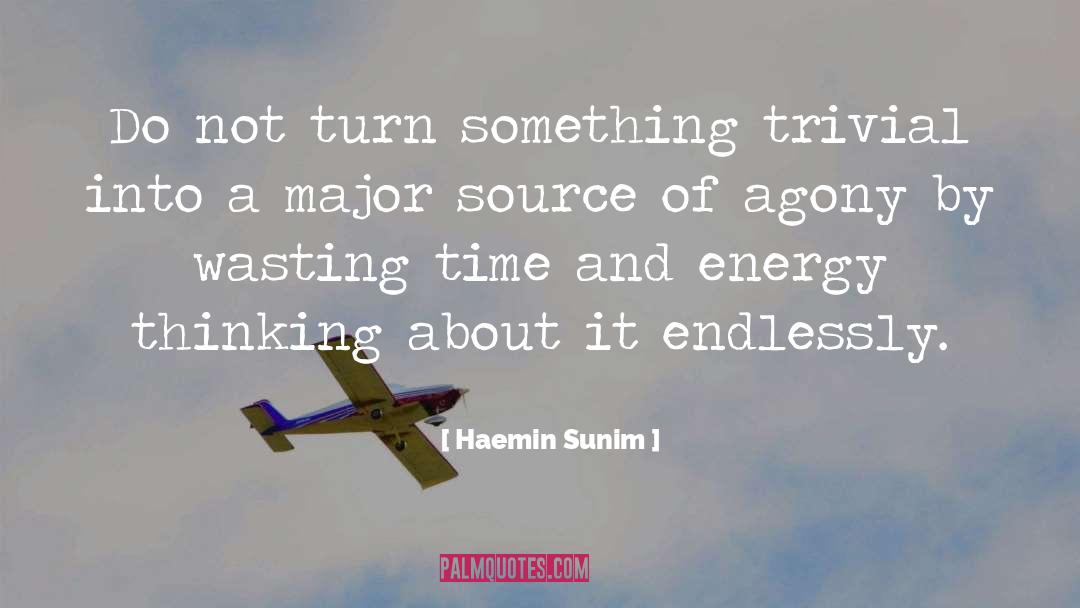 Haemin Sunim Quotes: Do not turn something trivial