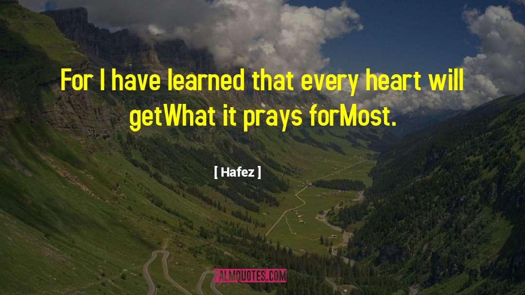 Hafez Quotes: For I have learned that