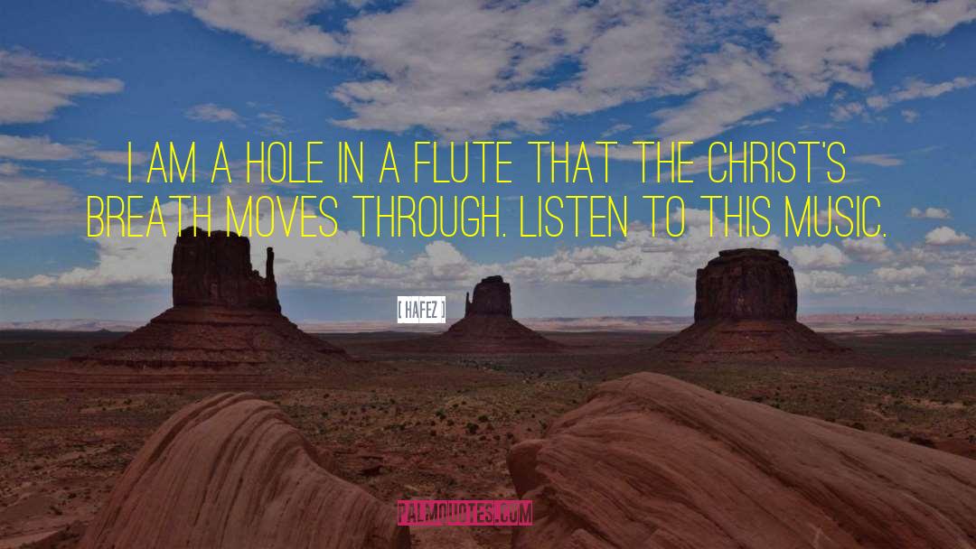 Hafez Quotes: I am a hole in