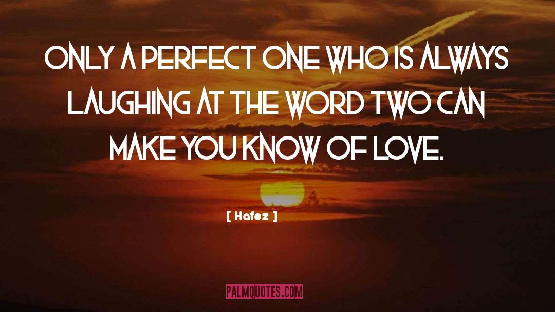 Hafez Quotes: Only a Perfect One who