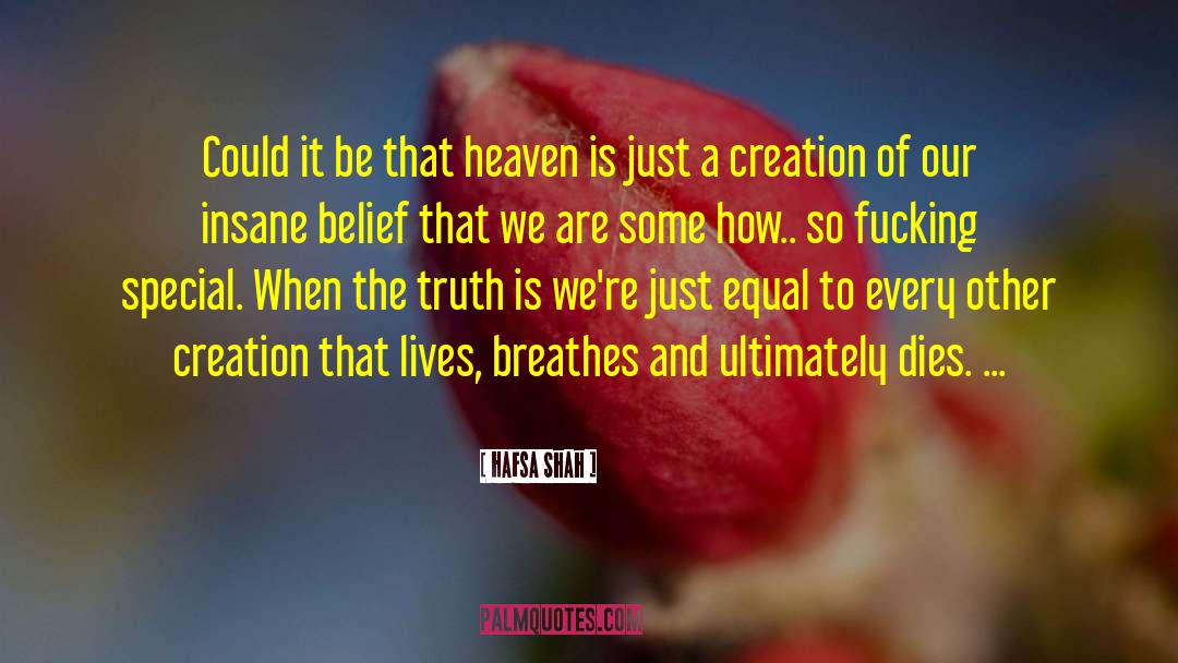 Hafsa Shah Quotes: Could it be that heaven