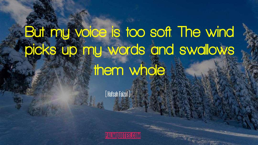 Hafsah Faizal Quotes: But my voice is too