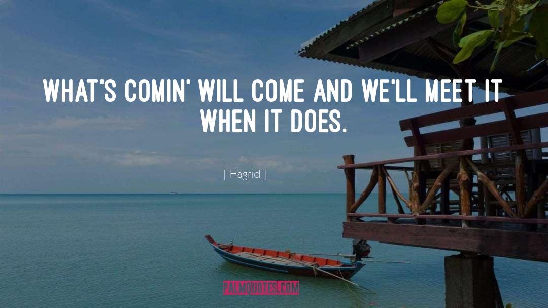 Hagrid Quotes: What's comin' will come and