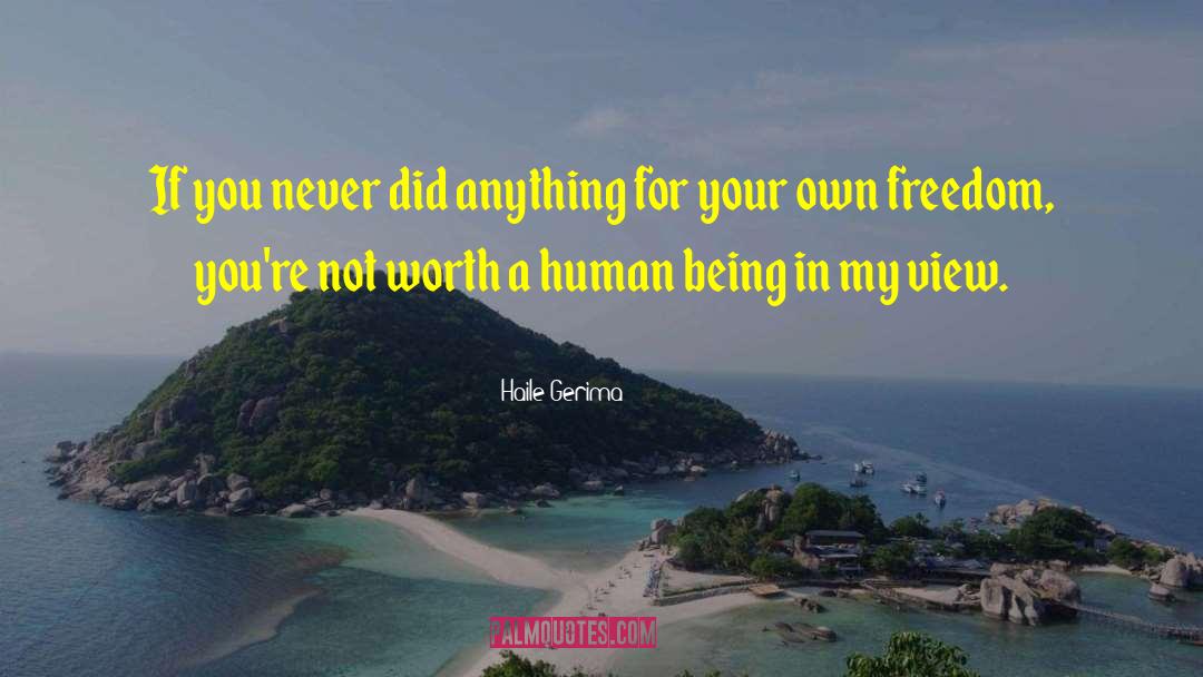 Haile Gerima Quotes: If you never did anything