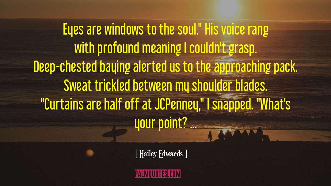 Hailey Edwards Quotes: Eyes are windows to the