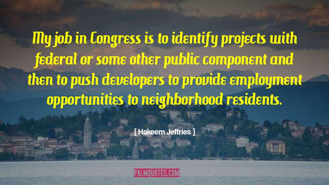 Hakeem Jeffries Quotes: My job in Congress is