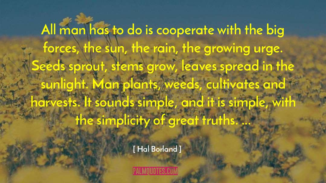 Hal Borland Quotes: All man has to do