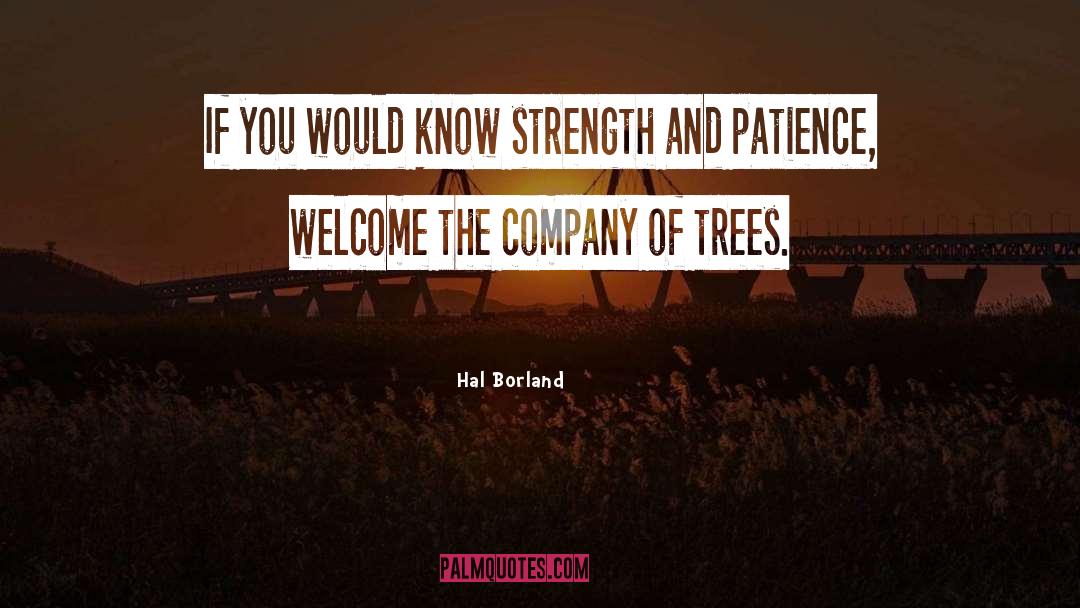 Hal Borland Quotes: If you would know strength