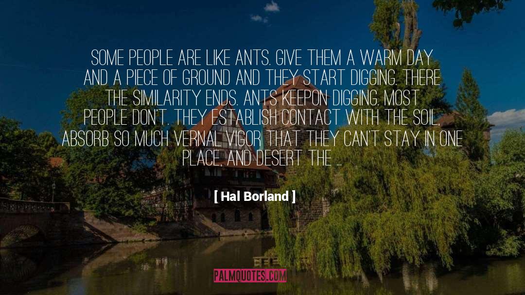 Hal Borland Quotes: Some people are like ants.