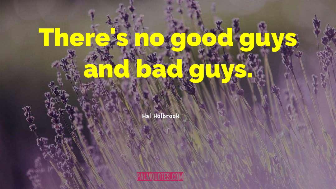 Hal Holbrook Quotes: There's no good guys and