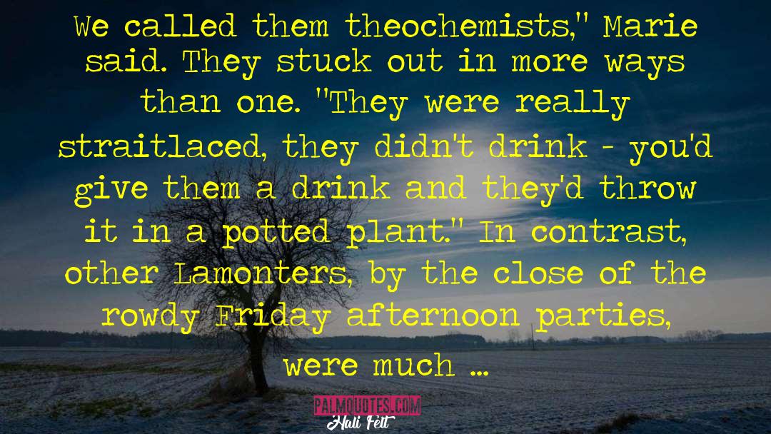 Hali Felt Quotes: We called them theochemists,