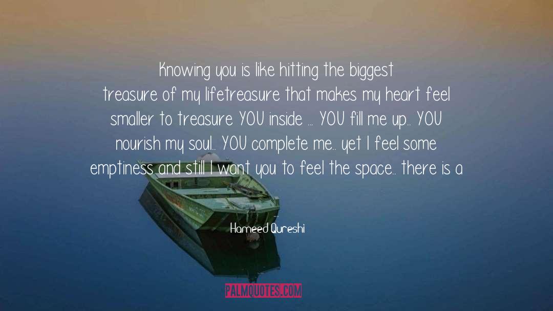 Hameed Qureshi Quotes: Knowing you is like hitting