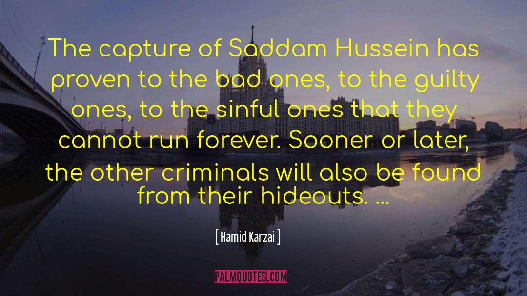 Hamid Karzai Quotes: The capture of Saddam Hussein