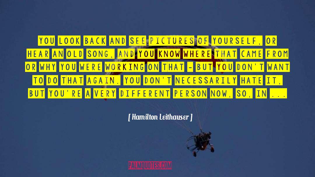 Hamilton Leithauser Quotes: You look back and see