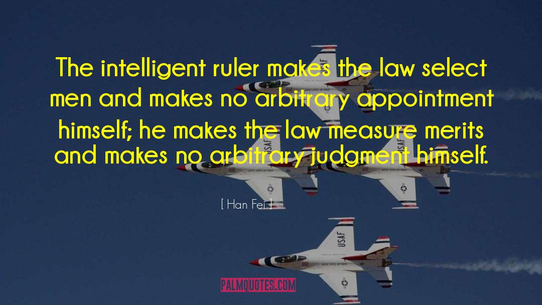 Han Fei Quotes: The intelligent ruler makes the