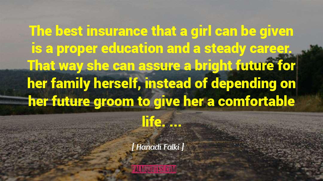 Hanadi Falki Quotes: The best insurance that a