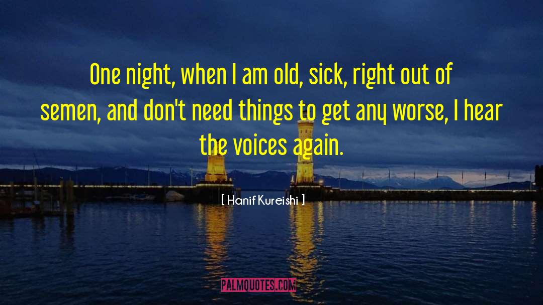 Hanif Kureishi Quotes: One night, when I am
