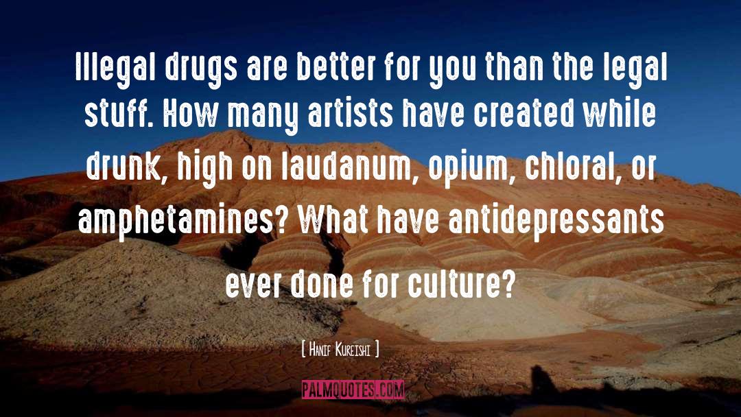 Hanif Kureishi Quotes: Illegal drugs are better for