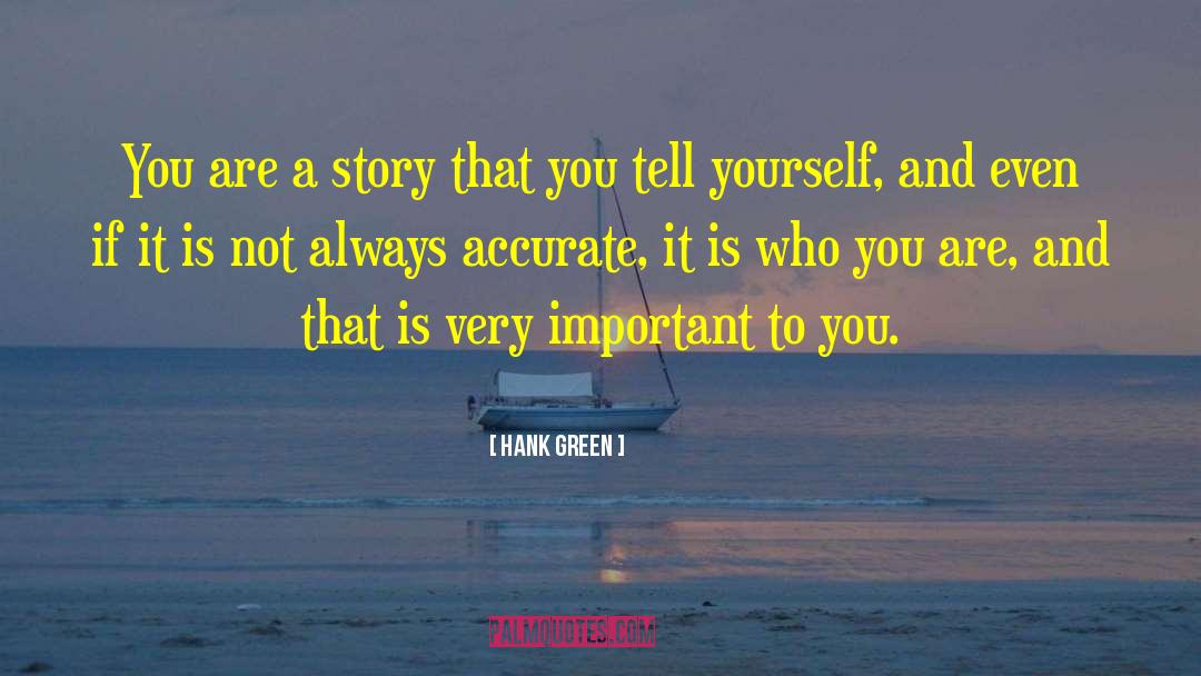 Hank Green Quotes: You are a story that