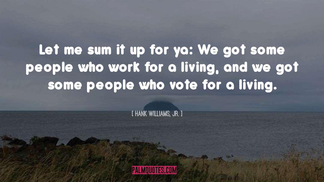 Hank Williams, Jr. Quotes: Let me sum it up
