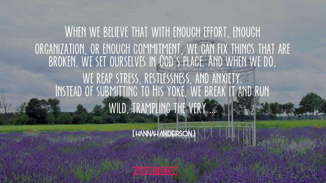 Hannah Anderson Quotes: When we believe that with