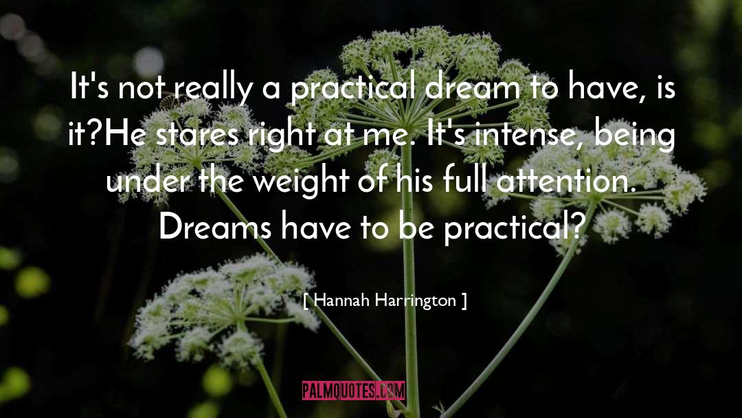 Hannah Harrington Quotes: It's not really a practical