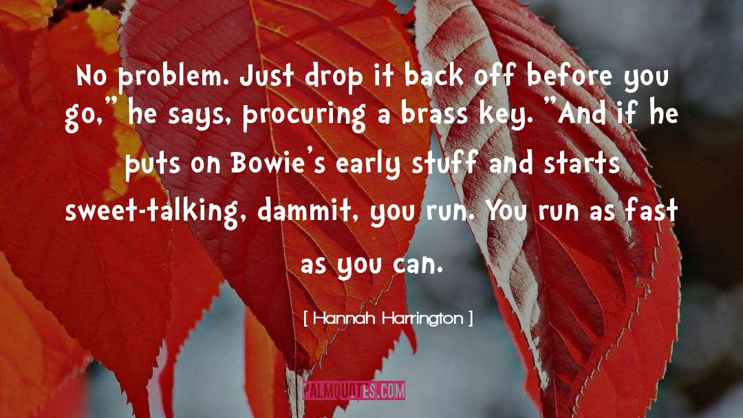 Hannah Harrington Quotes: No problem. Just drop it
