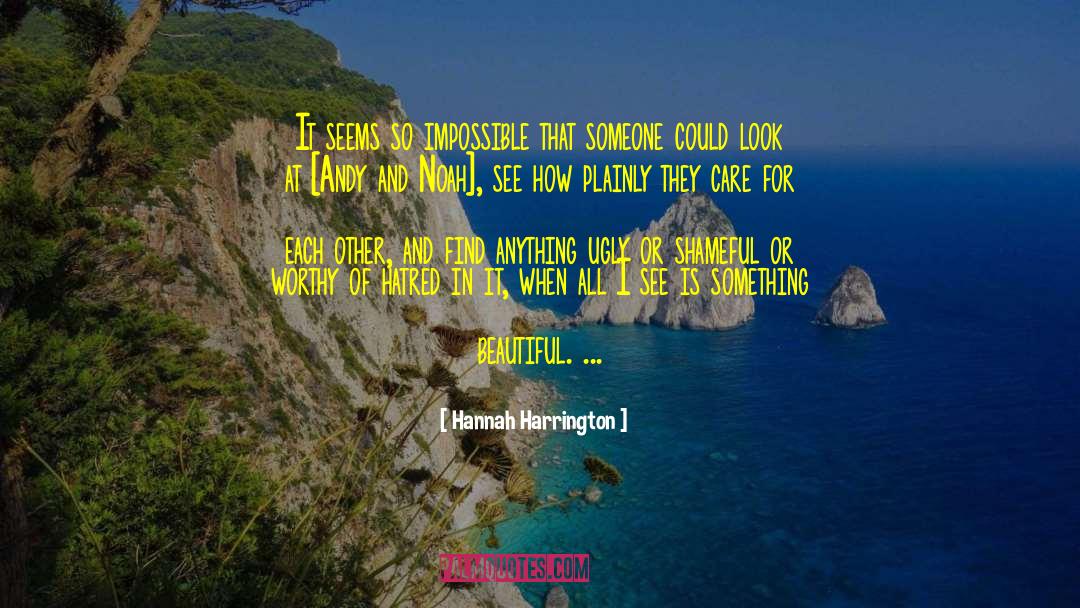 Hannah Harrington Quotes: It seems so impossible that