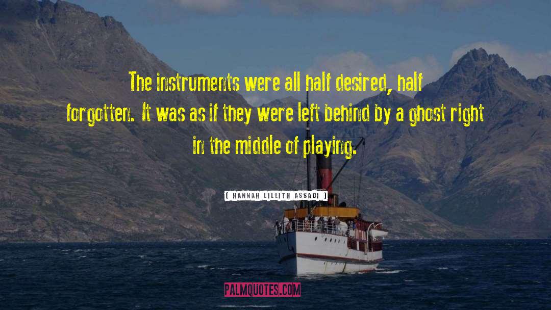 Hannah Lillith Assadi Quotes: The instruments were all half