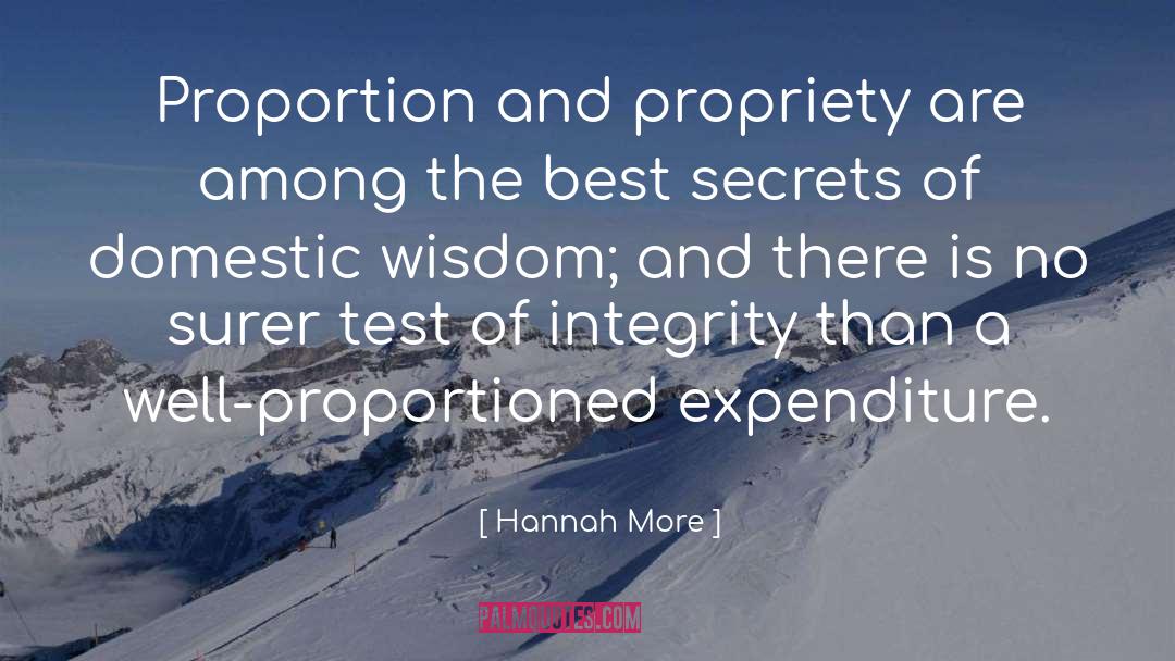 Hannah More Quotes: Proportion and propriety are among
