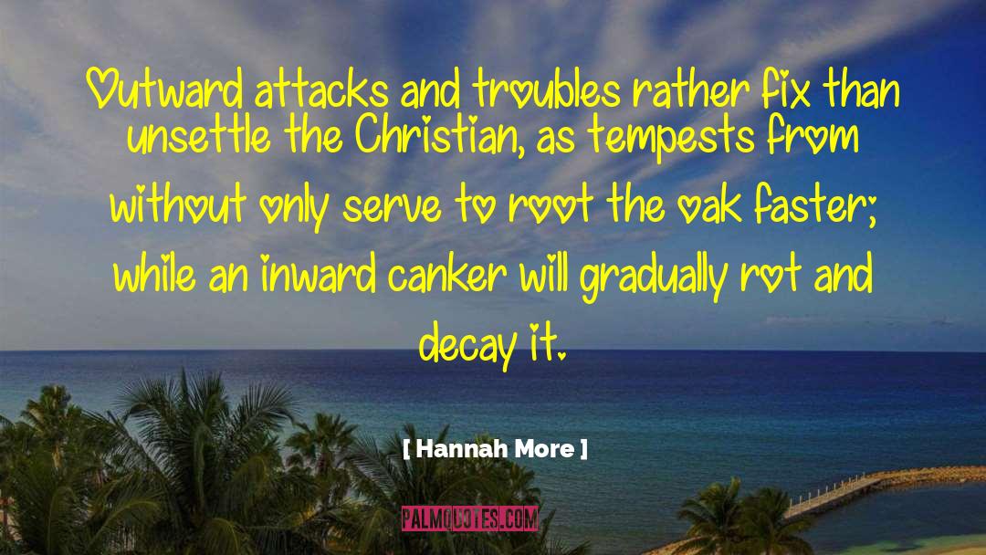 Hannah More Quotes: Outward attacks and troubles rather