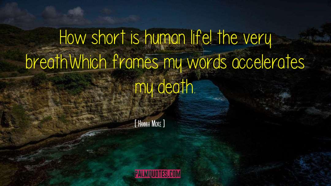 Hannah More Quotes: How short is human life!