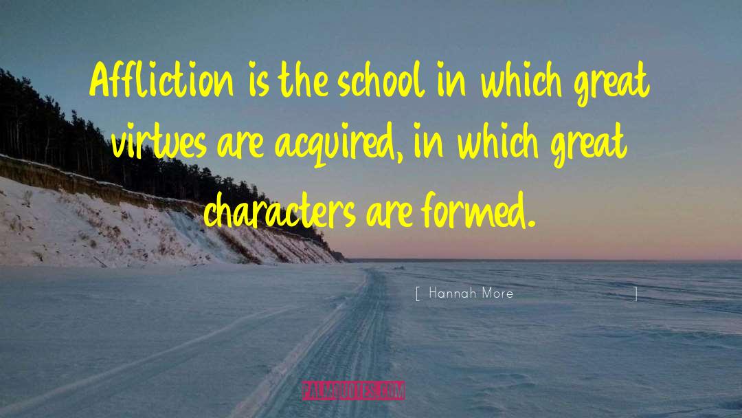 Hannah More Quotes: Affliction is the school in