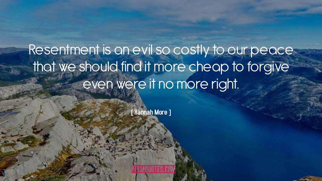 Hannah More Quotes: Resentment is an evil so